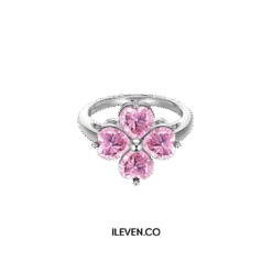 LUCKY CLOVER PINK RING ZCR-0013 – CRAFTED IN STERLING SILVER WITH TRIPLESHIELD™