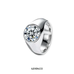 AURORA SOLITAIRE RING ETG-M-S0006 – CRAFTED IN STERLING SILVER WITH ETERNAGOLD™