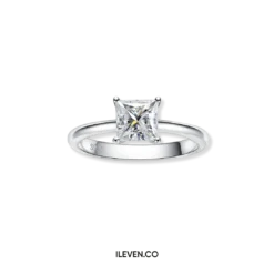 PRINCESS CUT SOLITAIRE RING ETG-S0005 – CRAFTED IN STERLING SILVER WITH ETERNAGOLD™