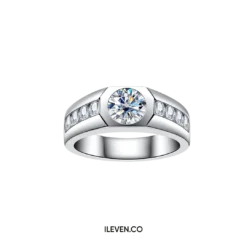 RADIANT CLASSIC MOISSANITE RING ETG-M-S0005 – CRAFTED IN STERLING SILVER WITH ETERNAGOLD™