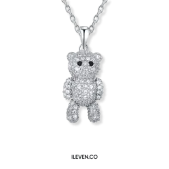 TEDDY BEAR NECKLACE ZCD-0019 – CRAFTED IN STERLING SILVER WITH TRIPLESHIELD™