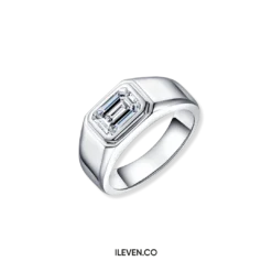 EMERALD CUT LUXE MOISSANITE RING ETG-M-S0004 – CRAFTED IN STERLING SILVER WITH ETERNAGOLD™