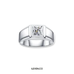 REGAL PRINCE MOISSANITE RING ETG-M-S0002 – CRAFTED IN STERLING SILVER WITH ETERNAGOLD™