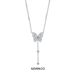 BUTTERFLY CASCADE NECKLACE MSD-0001 – CRAFTED IN STERLING SILVER WITH TRIPLESHIELD™