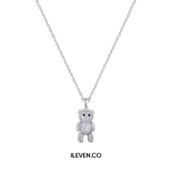 TEDDY BEAR NECKLACE ZCD-0019 – CRAFTED IN STERLING SILVER WITH TRIPLESHIELD™