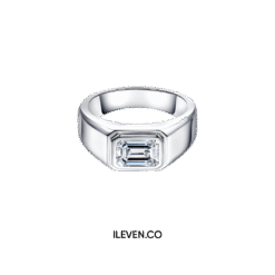 EMERALD CUT LUXE MOISSANITE RING ETG-M-S0004 – CRAFTED IN STERLING SILVER WITH ETERNAGOLD™