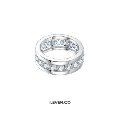 ETERNA BAND MOISSANITE RING ETG-M-S0001 – CRAFTED IN STERLING SILVER WITH ETERNAGOLD™