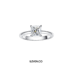PRINCESS CUT SOLITAIRE RING ETG-S0005 – CRAFTED IN STERLING SILVER WITH ETERNAGOLD™