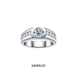 RADIANT CLASSIC MOISSANITE RING ETG-M-S0005 – CRAFTED IN STERLING SILVER WITH ETERNAGOLD™
