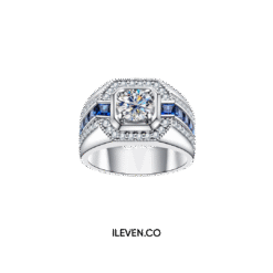 SAPPHIRE LEGACY RING ETG-M-S0003 – CRAFTED IN STERLING SILVER WITH ETERNAGOLD™