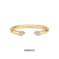 DUAL POINT OPEN RING ETG-G0003 – CRAFTED IN STERLING SILVER WITH ETERNAGOLD™